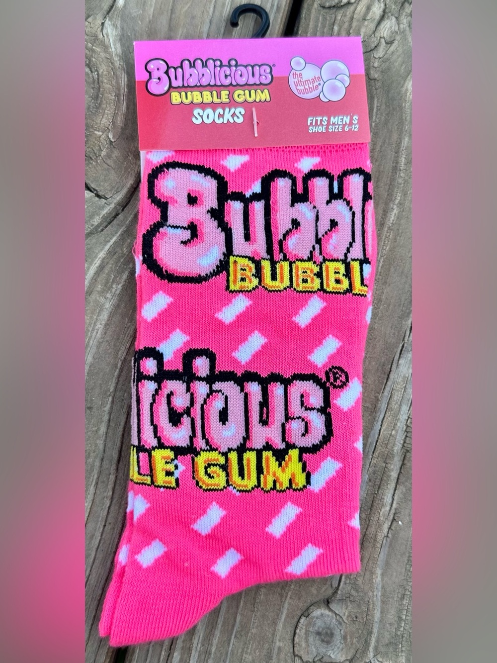 Bubblicious Bubble Gum Crew Socks - Unisex 6 - 12